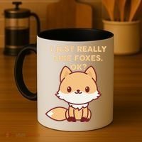 I Just Really Like Foxes OK Coffee Mug thumb 4