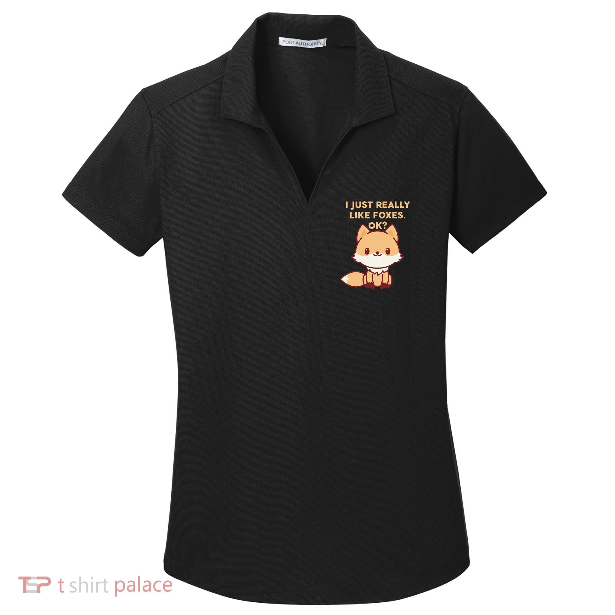 I Just Really Like Foxes OK Women's Dry Zone Grid Polo