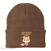 I Just Really Like Foxes OK Beanie thumb 0