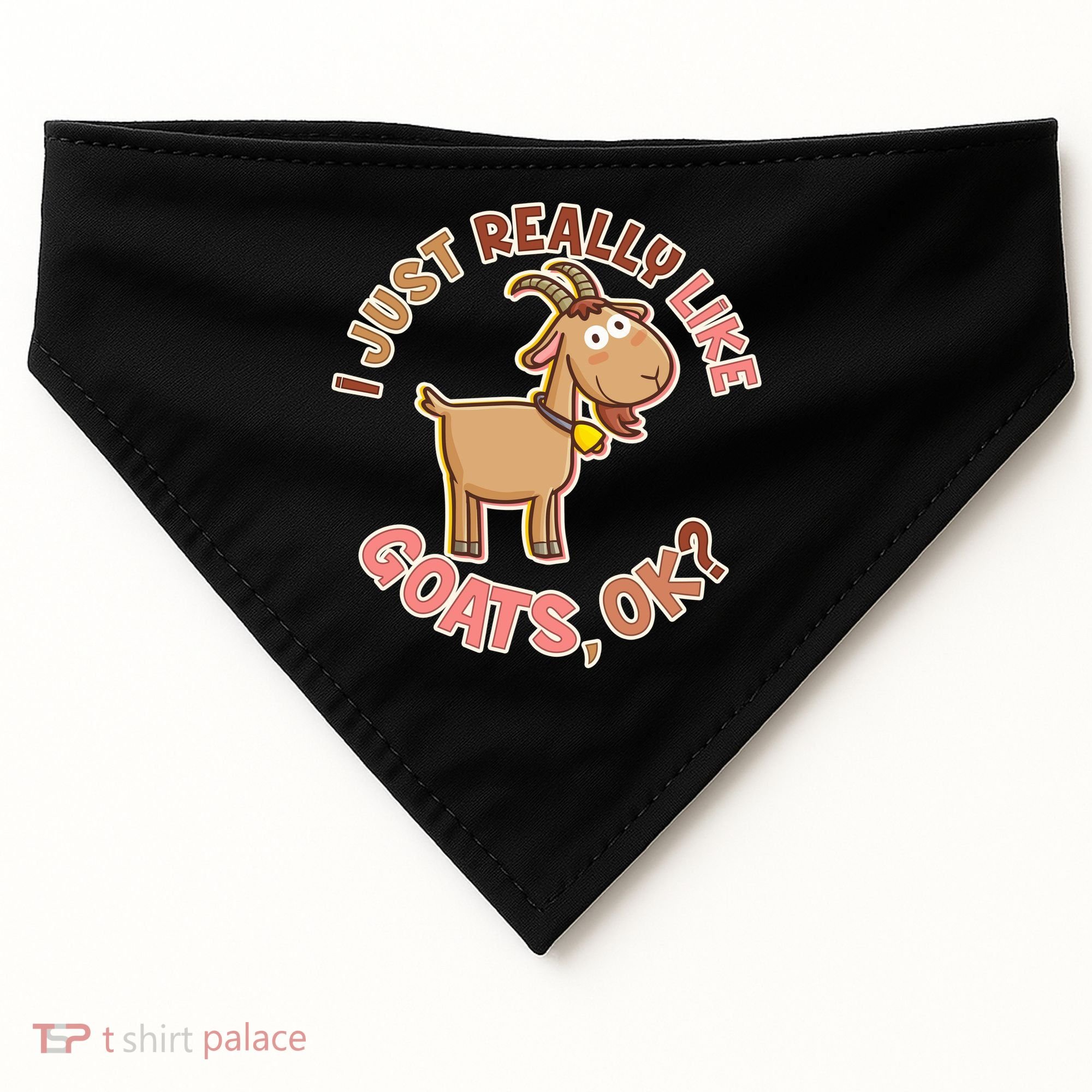 I Just Really Like Goats Ok? USA-Made Doggie Bandana