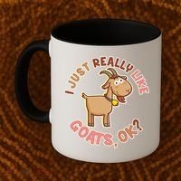 I Just Really Like Goats Ok? Coffee Mug thumb 2