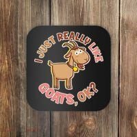 I Just Really Like Goats Ok? Coaster thumb 0