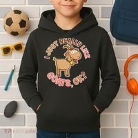 I Just Really Like Goats Ok? Kids Hoodie thumb 2