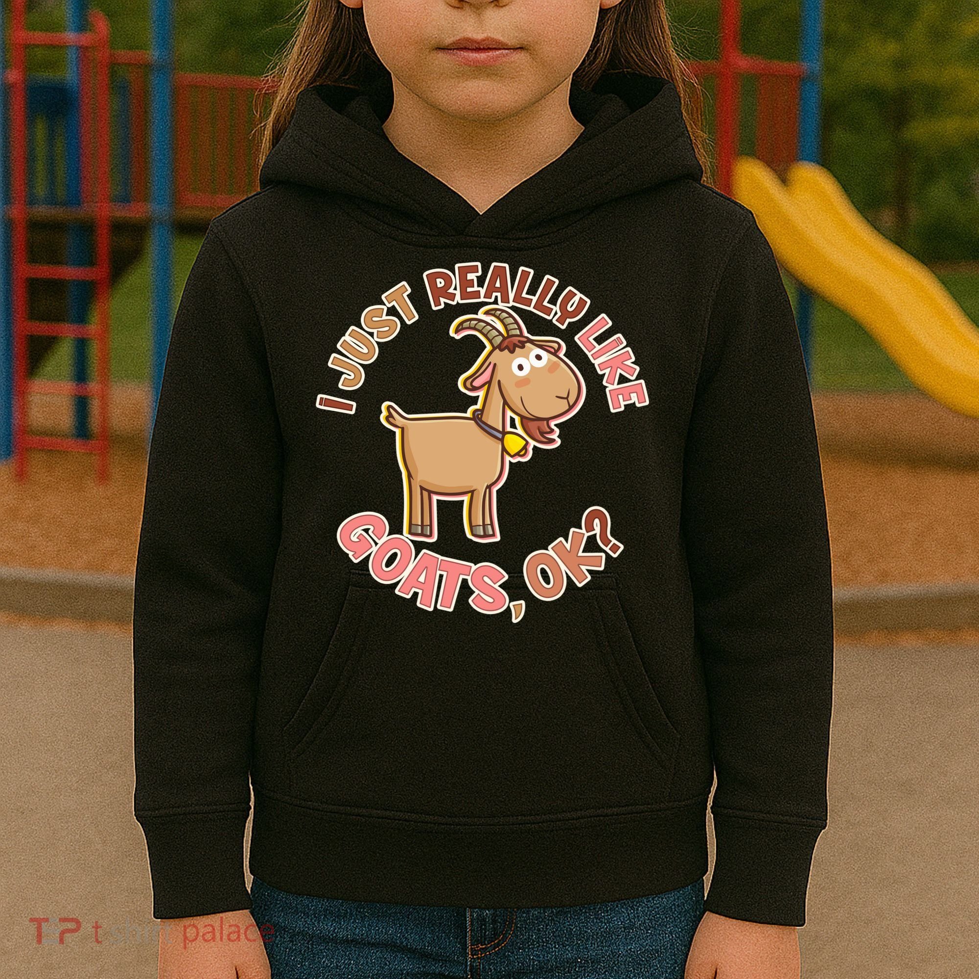 I Just Really Like Goats Ok? Kids Hoodie