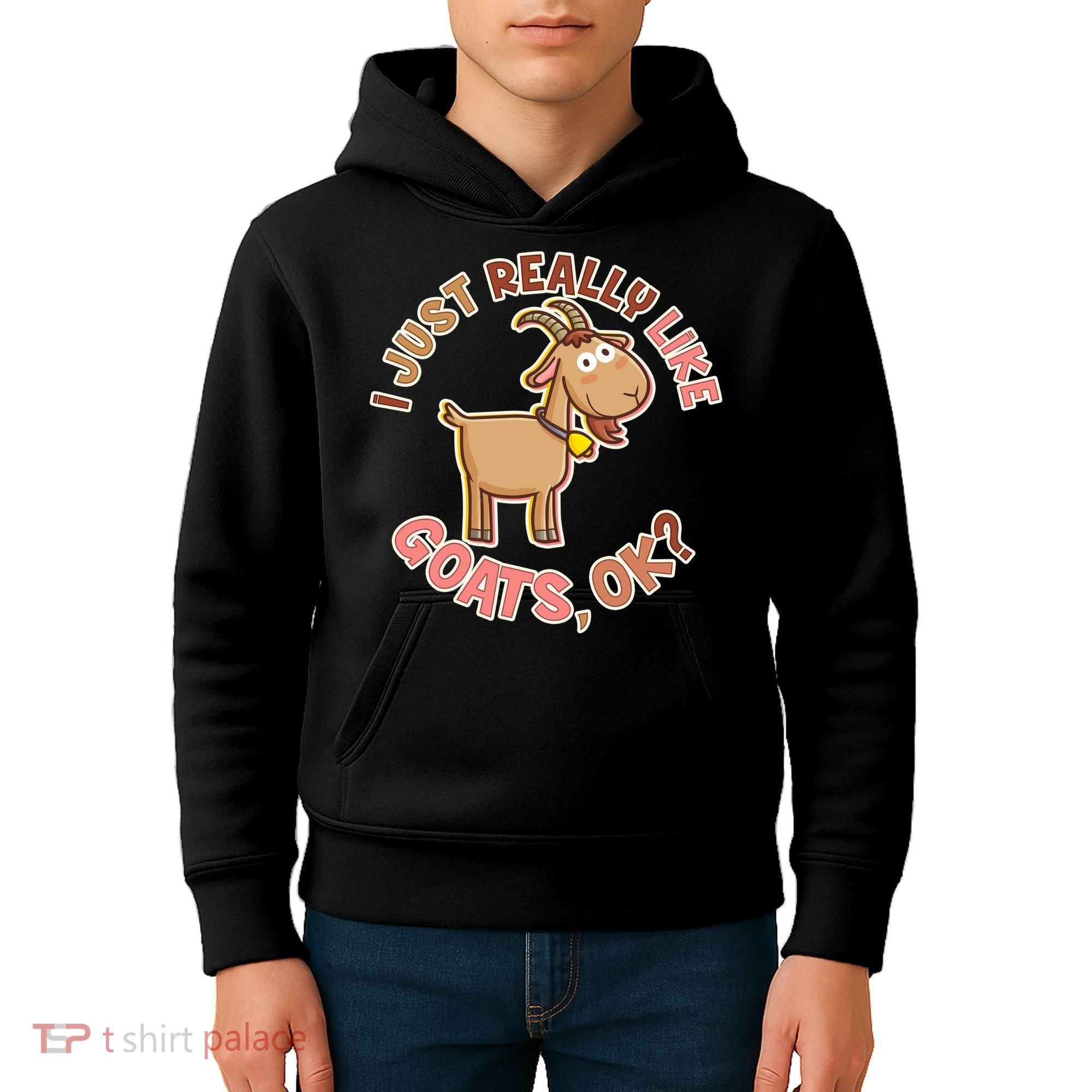 I Just Really Like Goats Ok? Kids Hoodie