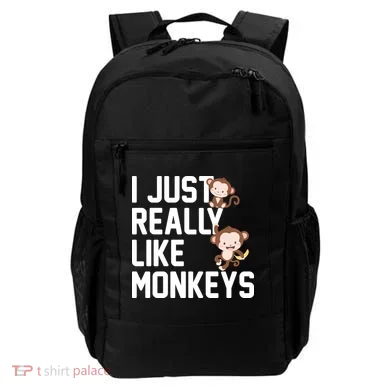 I Just Really Like Monkeys Backpack