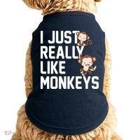 I Just Really Like Monkeys Doggie Tank thumb 0