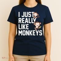 I Just Really Like Monkeys T-Shirt thumb 4