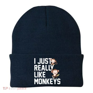 I Just Really Like Monkeys Beanie