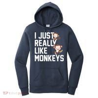 I Just Really Like Monkeys Women's Hoodie thumb 0