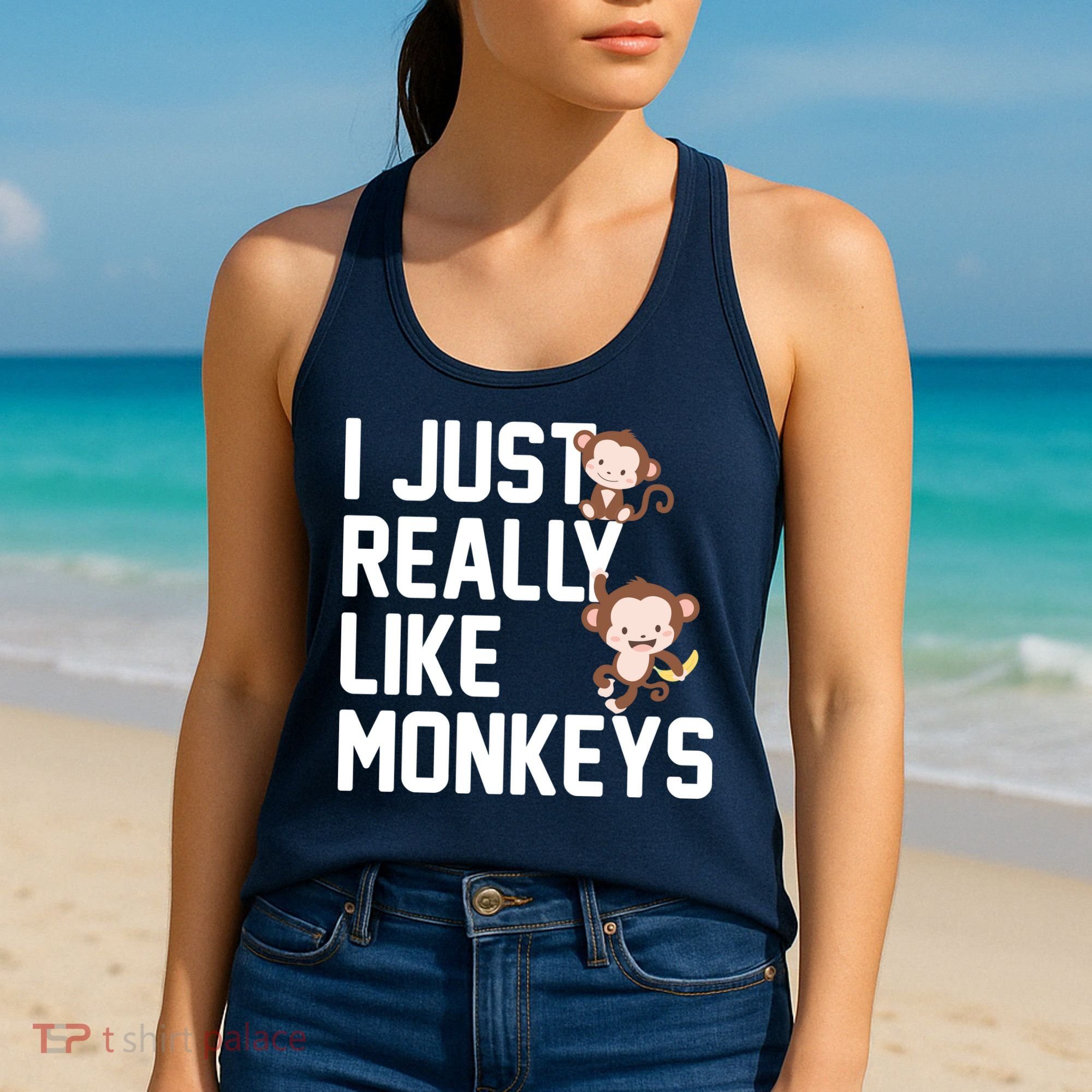 I Just Really Like Monkeys Women's Tank Top