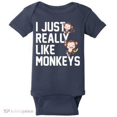I Just Really Like Monkeys Baby Bodysuit