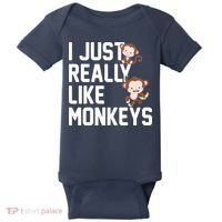 I Just Really Like Monkeys Baby Bodysuit thumb 0