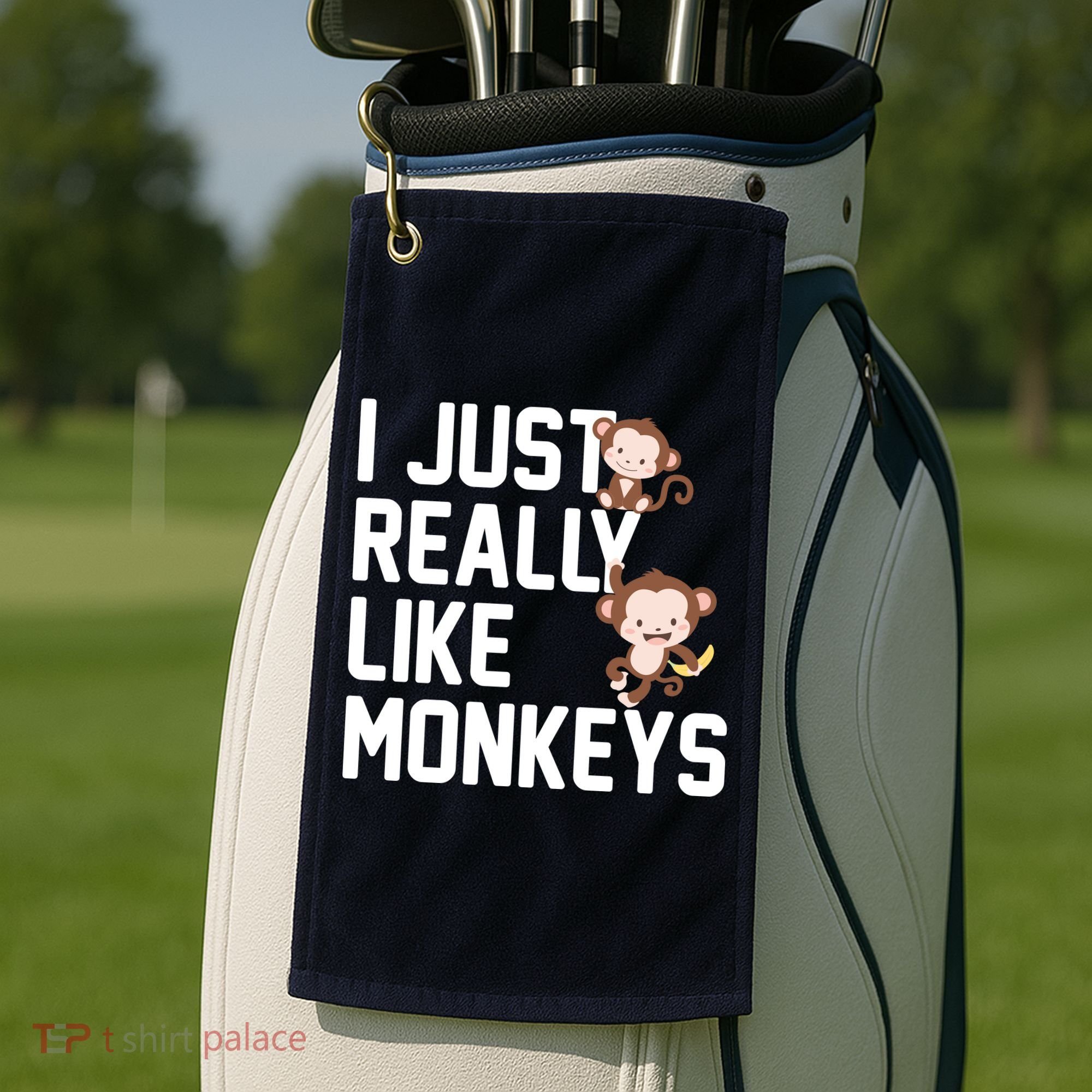 I Just Really Like Monkeys Golf Towel