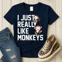 I Just Really Like Monkeys Women's T-Shirt thumb 3