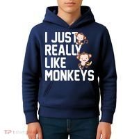 I Just Really Like Monkeys Kids Hoodie thumb 4