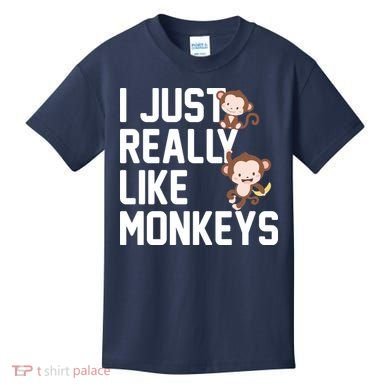 I Just Really Like Monkeys Kids T-Shirt