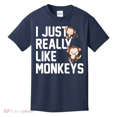 I Just Really Like Monkeys Kids T-Shirt
