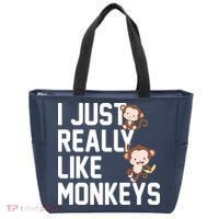 I Just Really Like Monkeys Tote Bag thumb 0