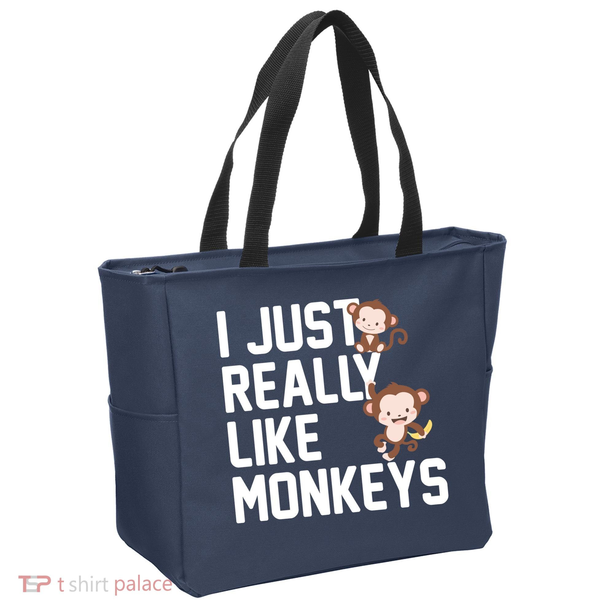 I Just Really Like Monkeys Tote Bag