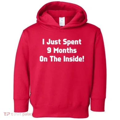 I Just Spent 9 Months on the Inside Toddler Hoodie