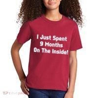 I Just Spent 9 Months on the Inside Kids T-Shirt thumb 2