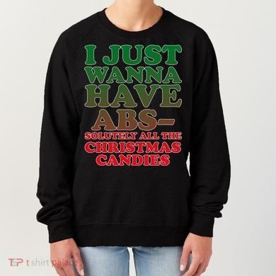 I Just Want Abs Christmas Candles Women's Sweatshirt
