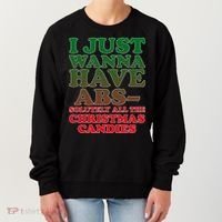 I Just Want Abs Christmas Candles Women's Sweatshirt thumb 0