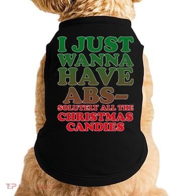 I Just Want Abs Christmas Candles Doggie Tank