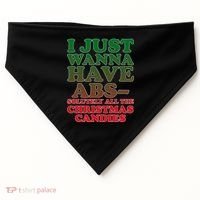 I Just Want Abs Christmas Candles USA-Made Doggie Bandana thumb 0