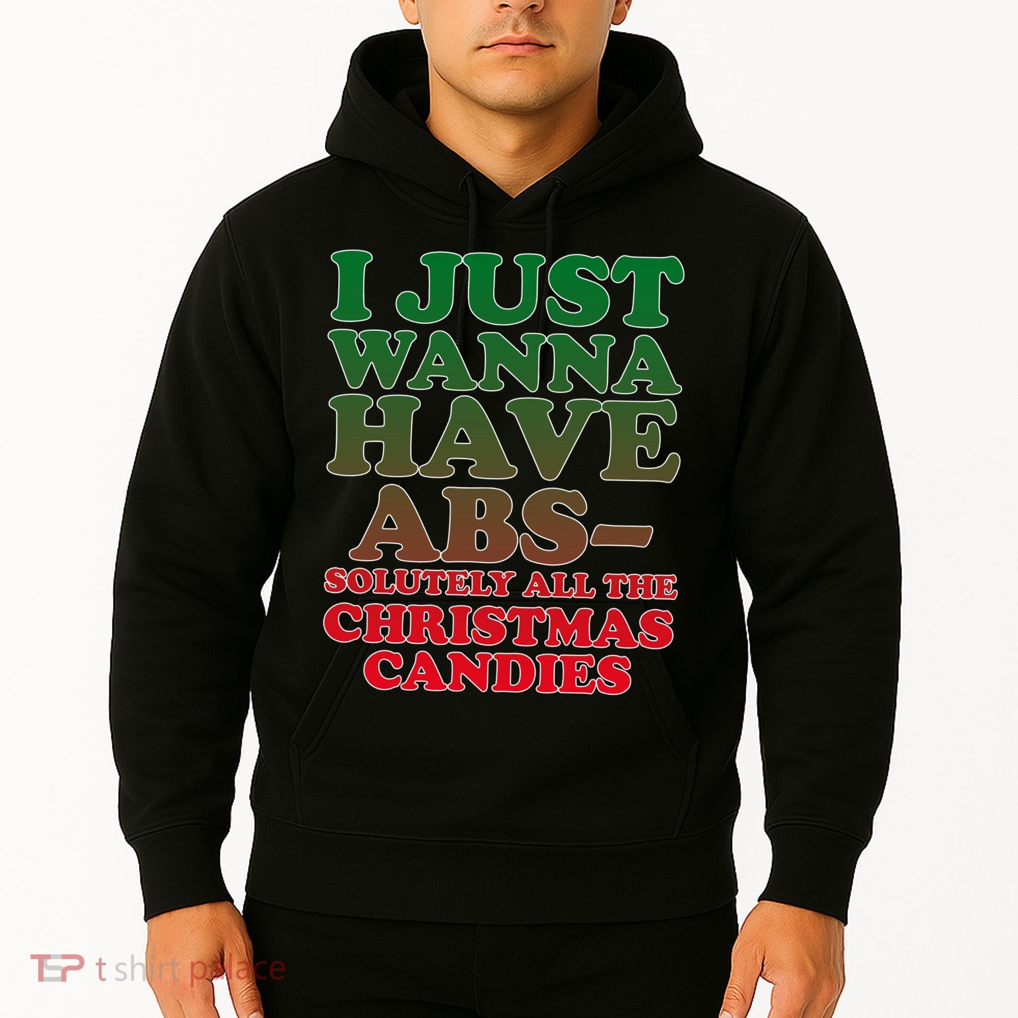 I Just Want Abs Christmas Candles Hoodie