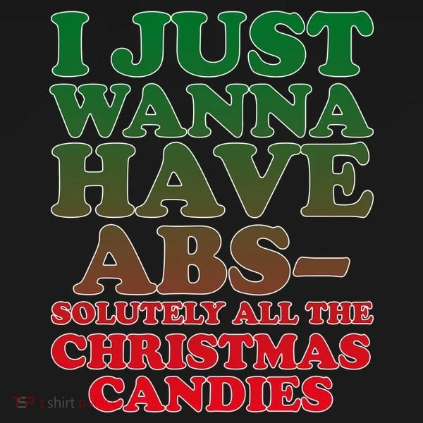 I Just Want Abs Christmas Candles Hoodie