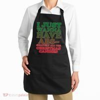 I Just Want Abs Christmas Candles Apron thumb 2