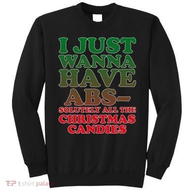 I Just Want Abs Christmas Candles Sweatshirt