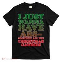 I Just Want Abs Christmas Candles T-Shirt thumb 0