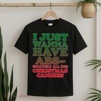 I Just Want Abs Christmas Candles T-Shirt thumb 2