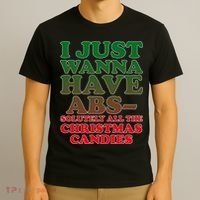 I Just Want Abs Christmas Candles T-Shirt thumb 3