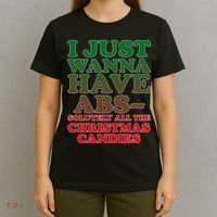 I Just Want Abs Christmas Candles T-Shirt thumb 4