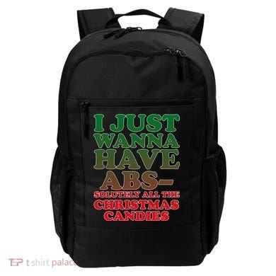 I Just Want Abs Christmas Candles Backpack