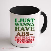I Just Want Abs Christmas Candles Coffee Mug thumb 1