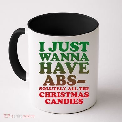 I Just Want Abs Christmas Candles Coffee Mug