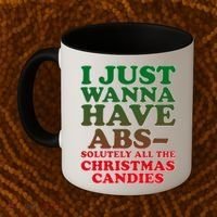 I Just Want Abs Christmas Candles Coffee Mug thumb 2