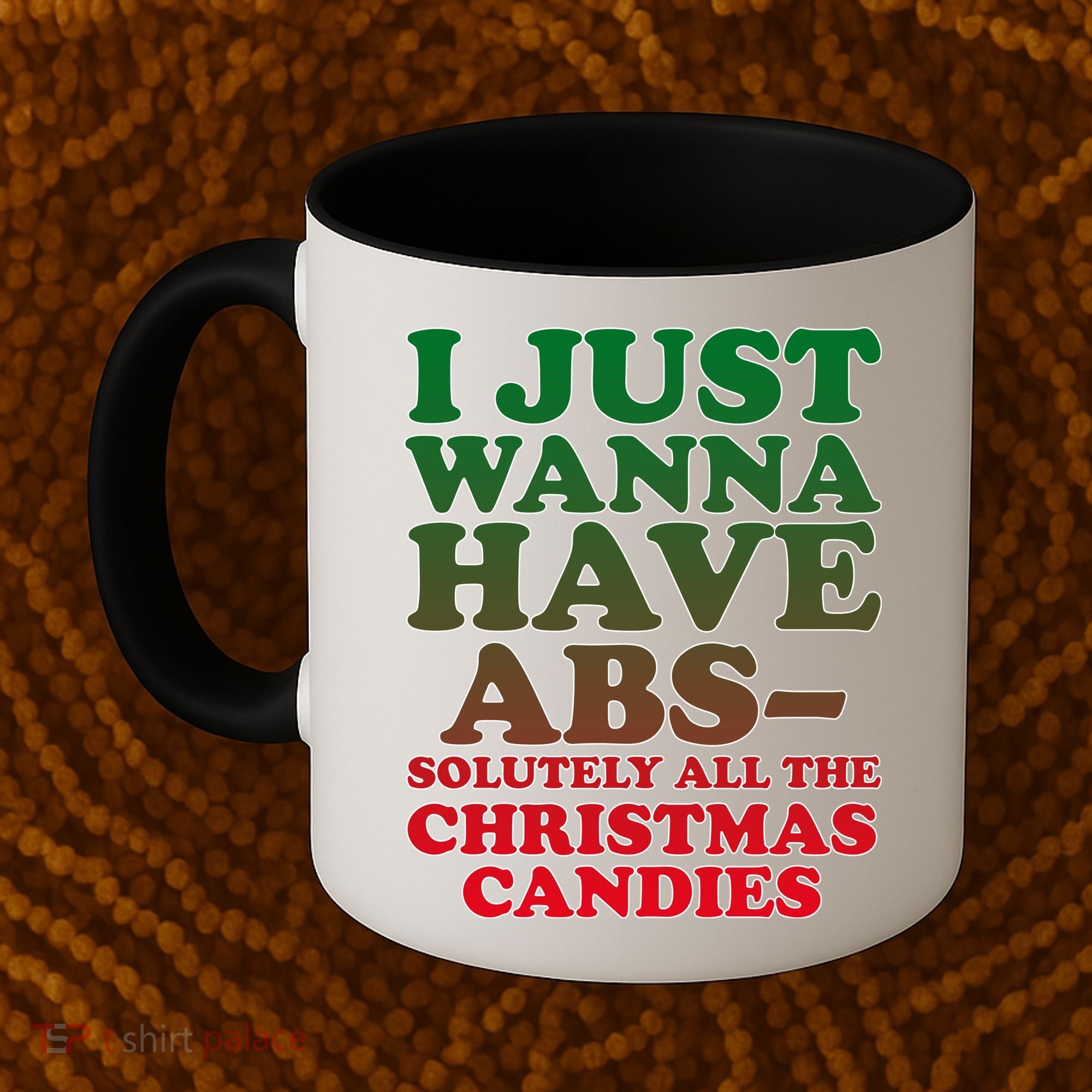 I Just Want Abs Christmas Candles Coffee Mug