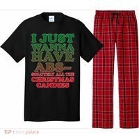 I Just Want Abs Christmas Candles Pajama Set thumb 0