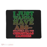 I Just Want Abs Christmas Candles Mousepad thumb 0