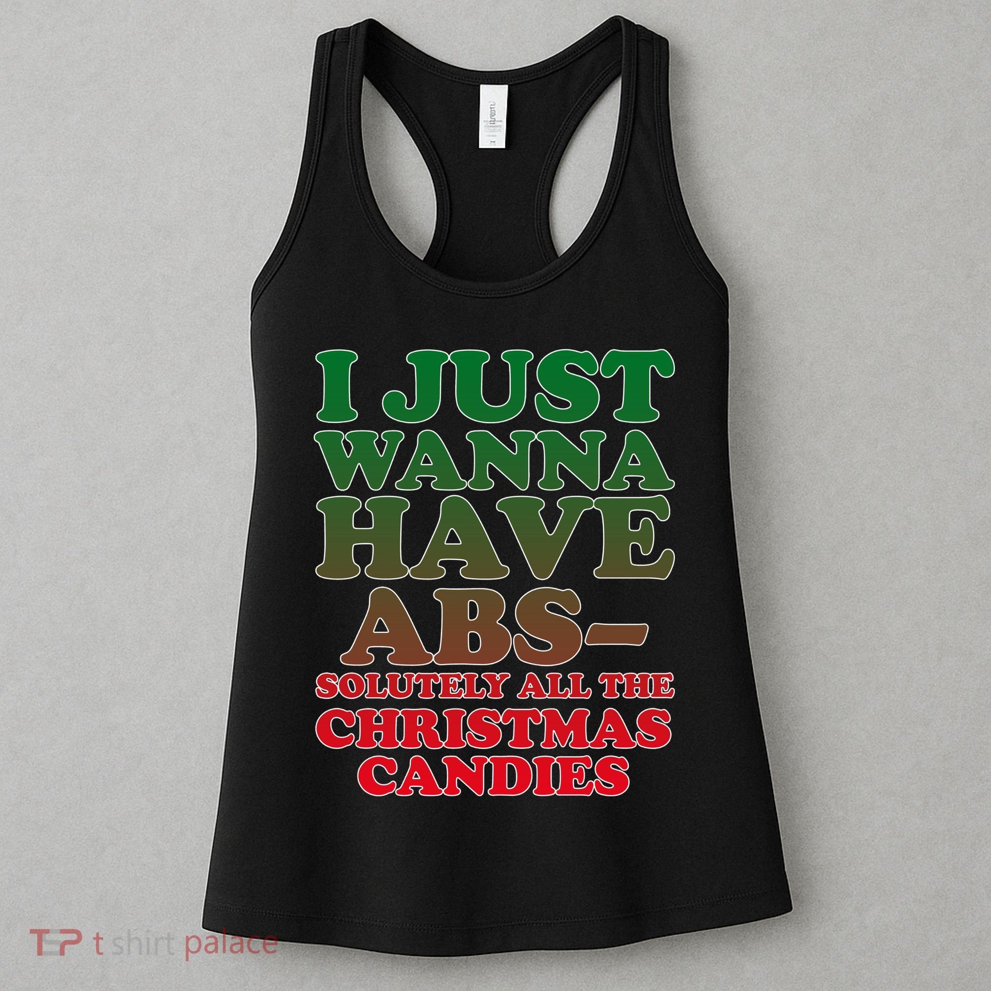 I Just Want Abs Christmas Candles Women's Tank Top