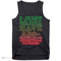 I Just Want Abs Christmas Candles Tank Top thumb 0