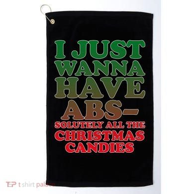 I Just Want Abs Christmas Candles Golf Towel