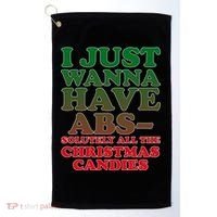 I Just Want Abs Christmas Candles Golf Towel thumb 0