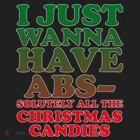 I Just Want Abs Christmas Candles Golf Towel thumb 3